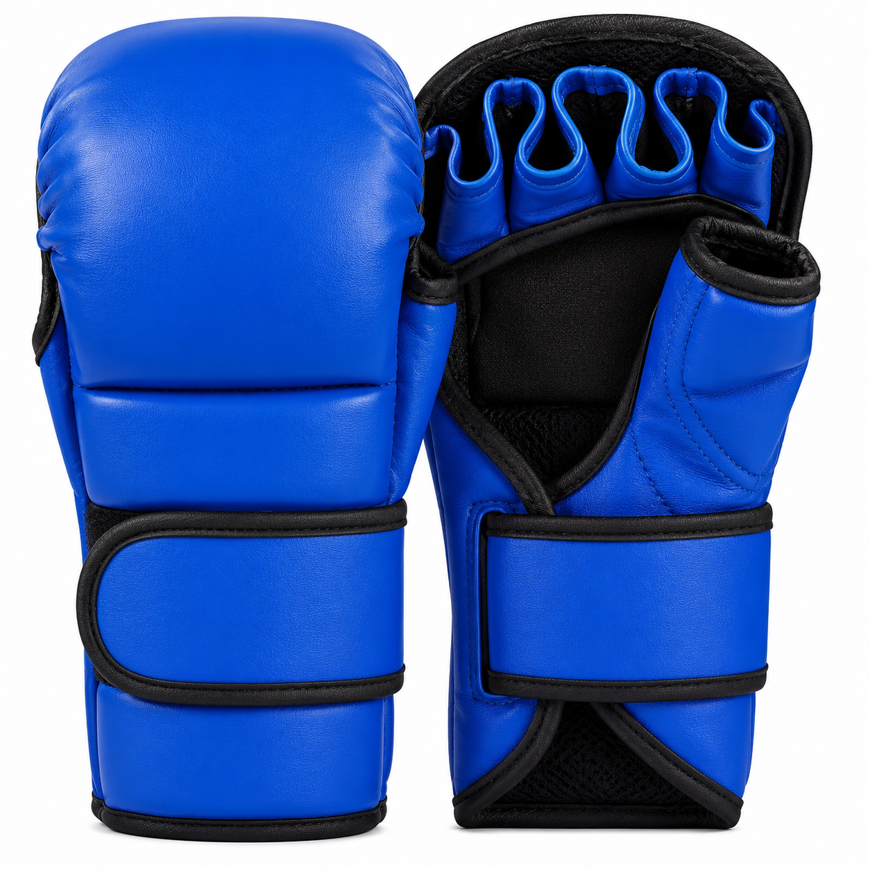 Sparring Gloves – PU Leather Blue | Custom Material Training & Sparring Gloves for Professional Use