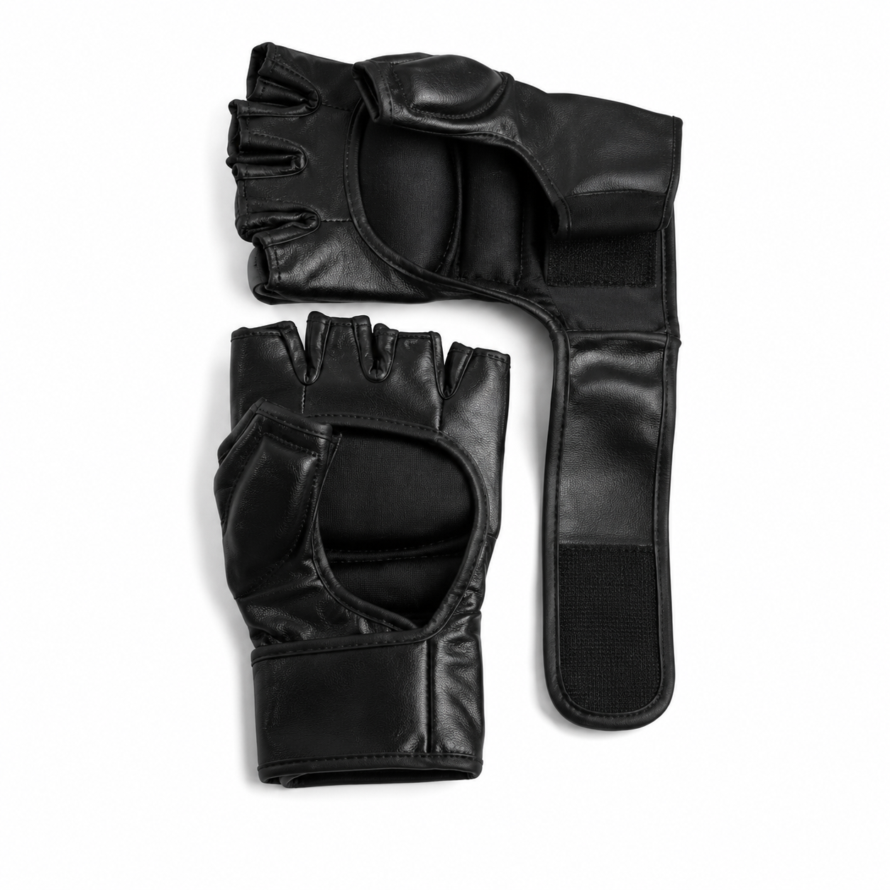 Premium Genuine Leather Black MMA Gloves for Training Sparring & Grappling | OEM Manufacturer